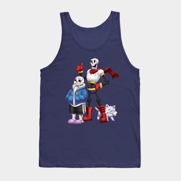 Skeleton Bros Tank Top by NeoPopPrincess